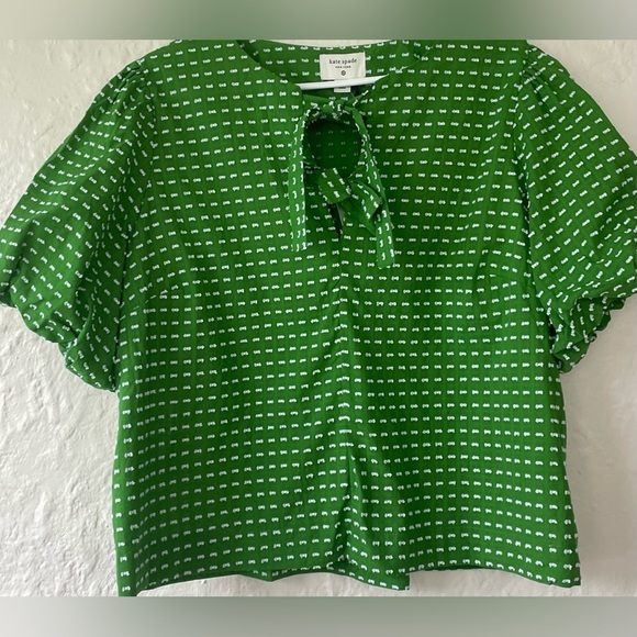 Kate Spade New York x Target Green/White Top, NWT, Sz Large Sold Out Everywhere - Picture 1 of 8